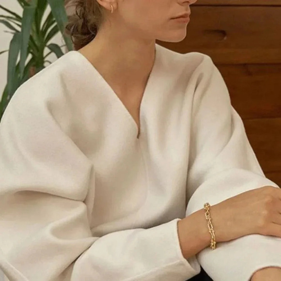 925 Sterling Silver Hardware Chain U Link Bracelet - Picture 3 of 8